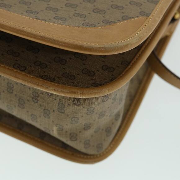 GUCCI Micro GG Canvas Web Sherry Line Shoulder Bag Beige 001 104 - Picture 10 of 16